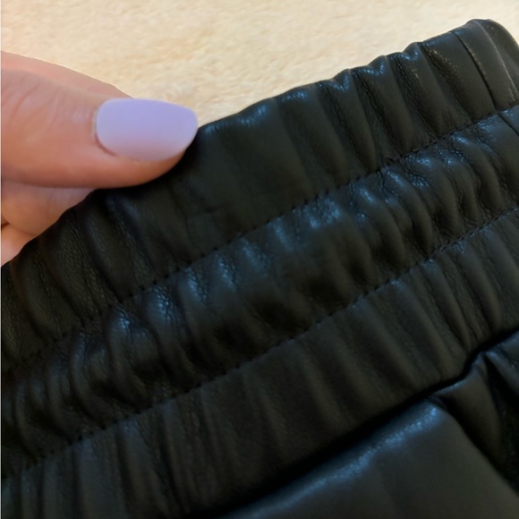 Like New Loft Faux Leather Straight Leg Jogger Pants - Size XL - Picture 7 of 7